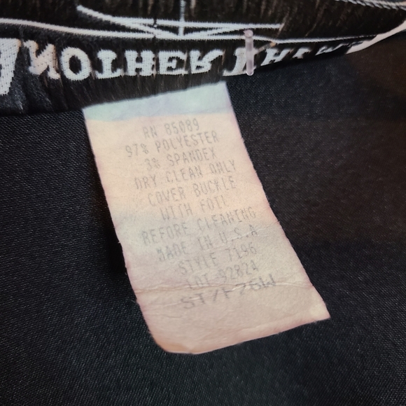 Elegant Black Satin Blouse with Rhinestone Buckle Detail Plus Size 26W - Picture 7 of 7